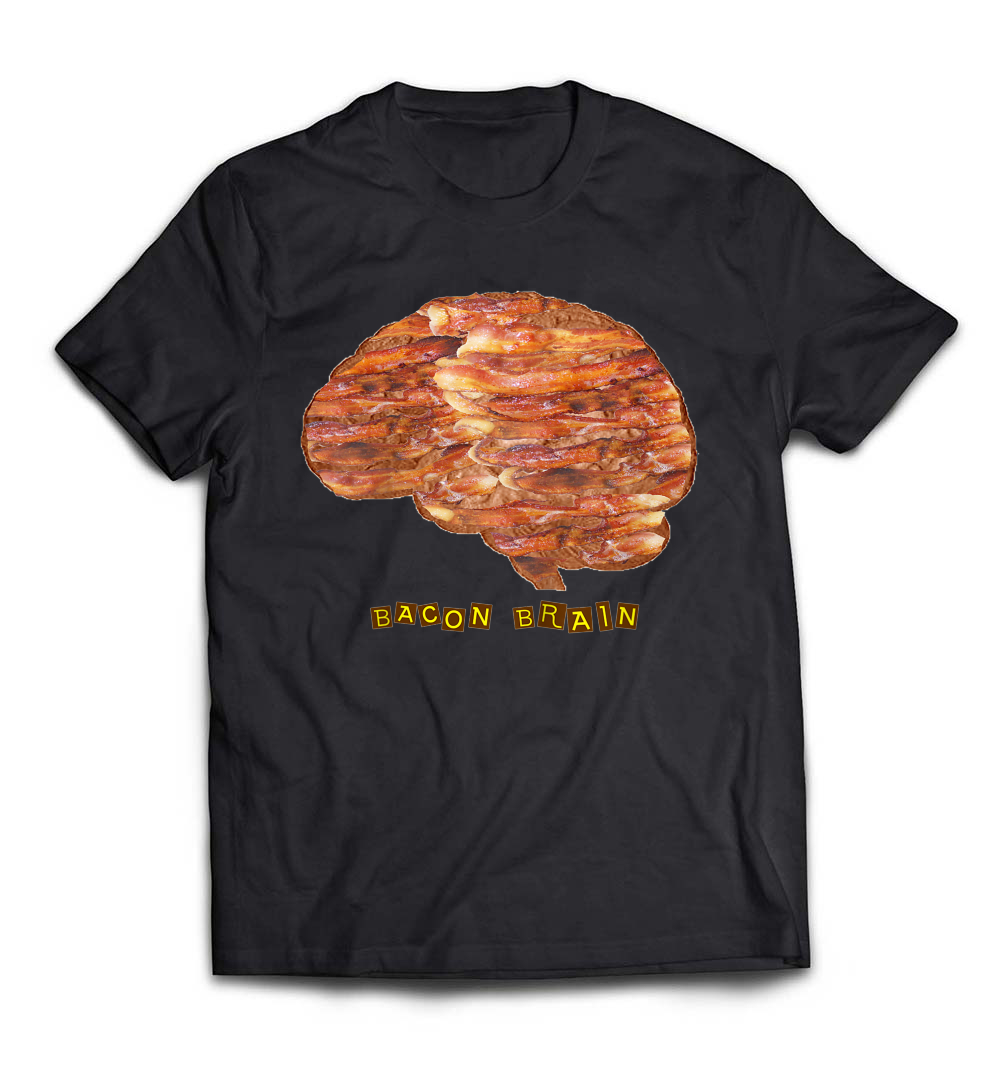 Funny Cooked Bacon Brain T-Shirt: Celebrate Your Love for Bacon